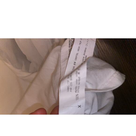 EUC ZARA Puff Sleeve Blouse White Size M | Sheer Organza Sleeve Top - Picture 8 of 10